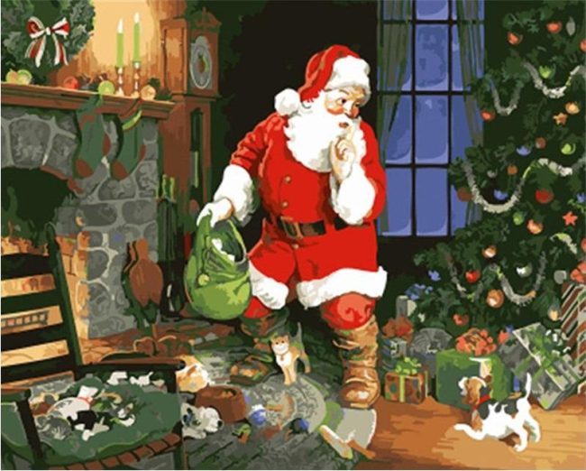 Santa Claus Christmas Picture Paint By Numbers