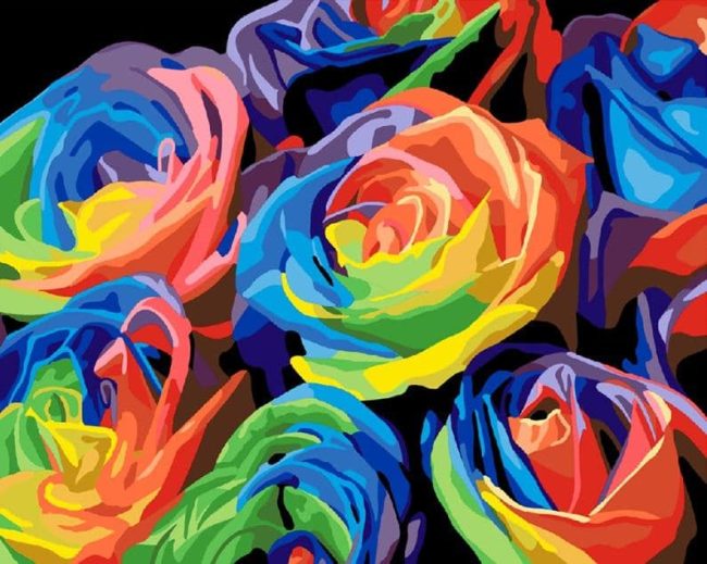 Colorful Floral Patterns Paint By Numbers