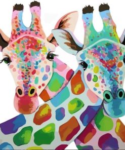 Colorful Giraffe Animals Paint By Numbers