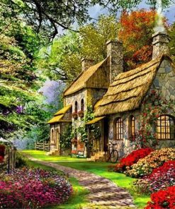 Green House Scenic Paint By Numbers