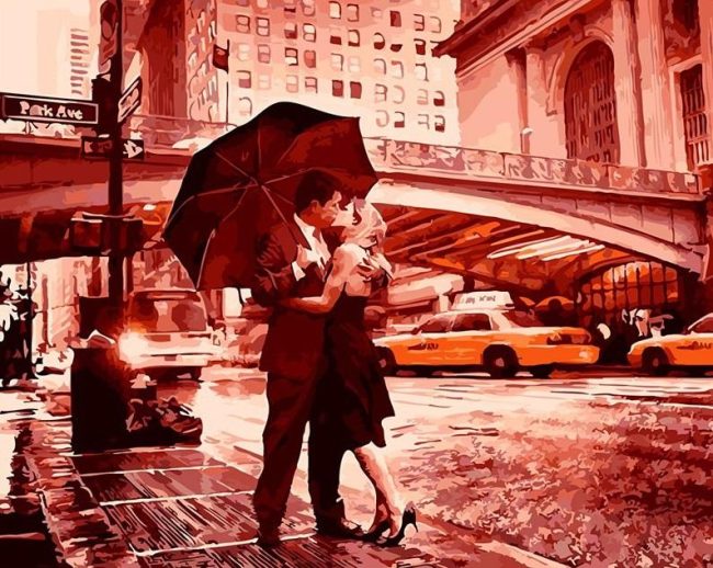 Romantic New York Couple Paint By Numbers