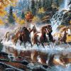 Herd of Horses by the River Paint By Numbers