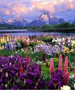 Romantic Green Flower Paint By Numbers