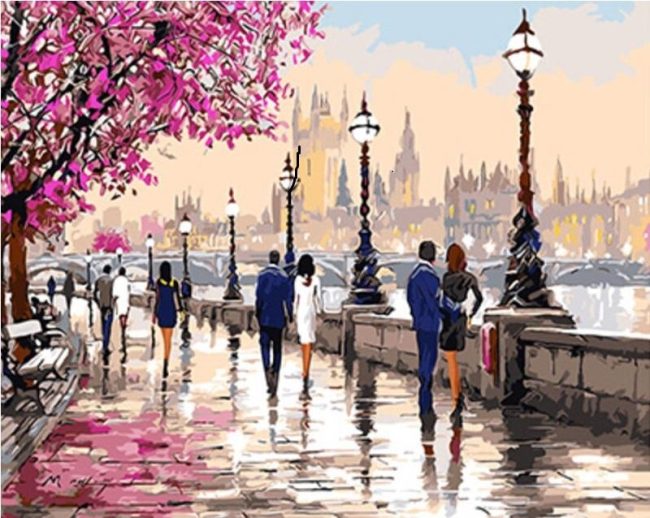 Romantic London Park Paint By Numbers