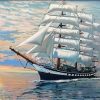 Sailing Boat Modern Painting Paint By Numbers