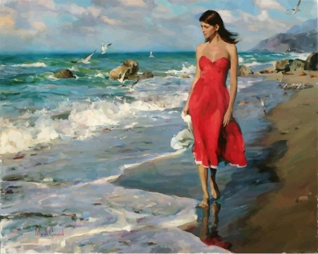 Seaside Girl Figure Paint By Numbers