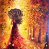 Women in Autumn Landscape Paint By Numbers