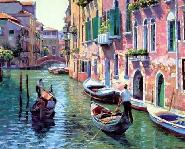 Venice Canal Scene Paint By Numbers