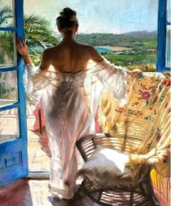 Women in Window View Paint By Numbers