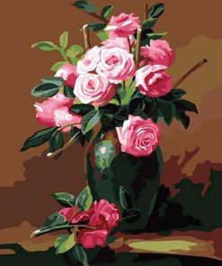 Modern Pink Flower Paint By Numbers