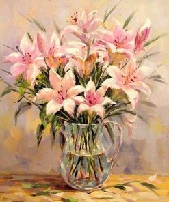 Pink Lily Flower Paint By Numbers