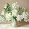 White Flowers Vase Paint By Numbers