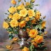 Yellow Floral Delight Paint By Numbers