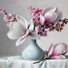 White Magnolia Paint By Numbers