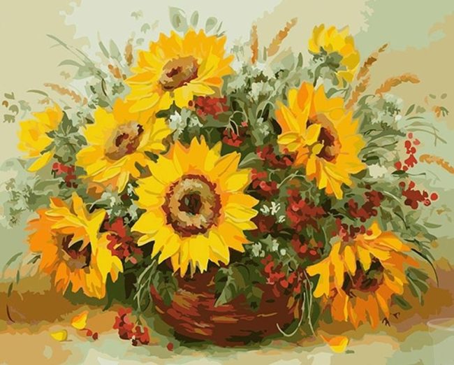 Aesthetic Sunflower Paint By Numbers