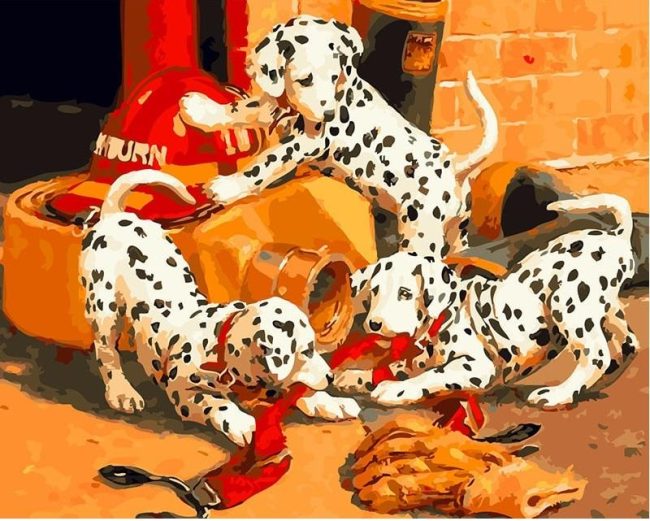 Dalmatian Dog Fun Paint By Numbers