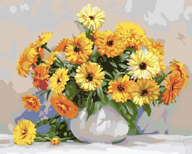 Floral Picture Paint By Numbers