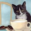 Milk Cat Painting Kit Paint By Numbers