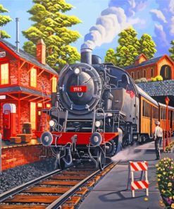 Steam Train Railway Paint By Numbers