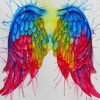 Colorful Angel Wings Rainbow Paint By Numbers