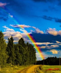 Rainbow Landscape Paint By Numbers