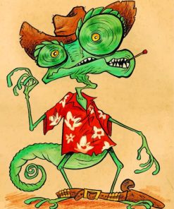 Rango Cartoon Chameleon Paint By Numbers