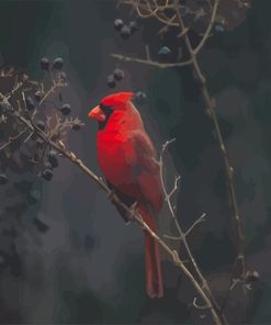 Red Cardinal Masterpiece Paint By Numbers