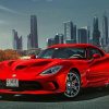 Red Dodge Viper Performance Paint By Numbers