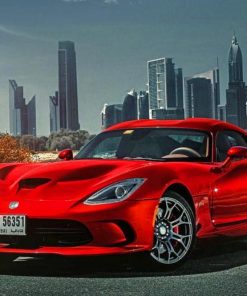 Red Dodge Viper Performance Paint By Numbers