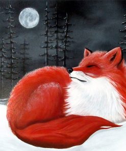 Red Fox Winter Scene Paint By Numbers