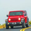 Red Jeep Wrangler Paint By Numbers