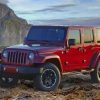 Red Jeep Wrangler Adventure Paint By Numbers