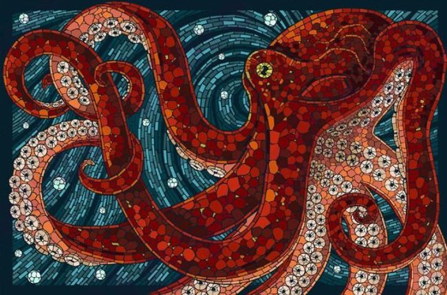 Red Octopus Wildlife Paint By Numbers