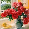 Red Peony Blooms Paint By Numbers