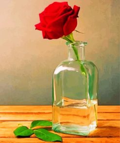 Red Roses in Jar Paint By Numbers