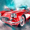 Red Vintage Car Kit Paint By Numbers