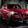 Red Stelvio Alfa Romeo Paint By Numbers