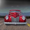 Red Vintage Classic Car Paint By Numbers