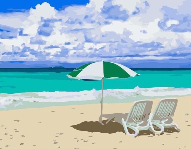 Relaxing Seascape Beach Paint By Numbers