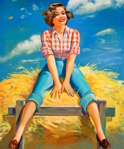 Country Harvest Girl Paint By Numbers