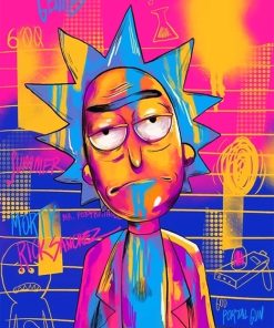 Colorful Rick Sanchez Paint By Numbers