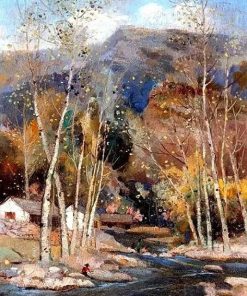 Mountain River Landscape Paint By Numbers