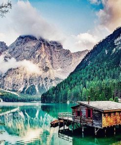 Riverside Mountain Lake Paint By Numbers