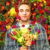 Robert Pattinson Floral Paint By Numbers