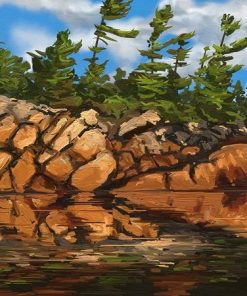 Rocky Shore Nature Paint By Numbers