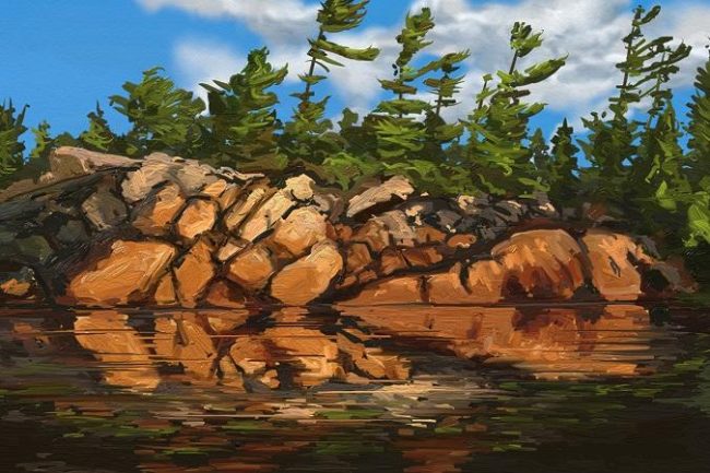 Rocky Shore Nature Paint By Numbers