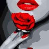 Red Rose Lips Paint By Numbers