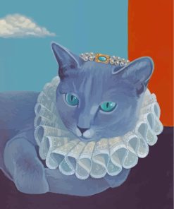 Russian Blue Cat Majesty Paint By Numbers