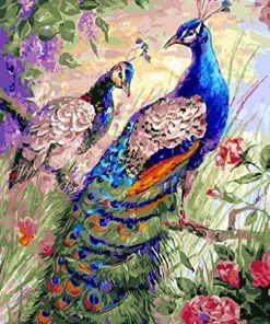 Majestic Peacock Birds Painting Kit Paint By Numbers