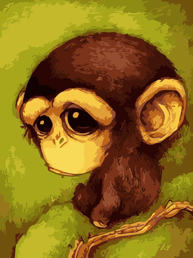 Melancholic Monkey Paint By Numbers